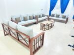 ⁦جلسات خارجية حديد صبغ حراري 12 اشخاص مع 3 حبه طاعولات⁩ - الصورة ⁦11⁩
