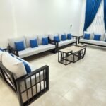 جلسات خارجية حديد صبغ حراري 12 اشخاص مع 3 حبه طاعولات